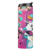 Grace Yourself Abstracte Tumbler Inspirerend Thermosbeker (Gedraaid links)
