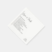 Grace Zwart-wit moderne bruiloft Servet (Hoek)