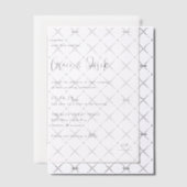 Grace Zwart-wit moderne bruiloft Vellum Uitnodigingen (Offset (Uitnodiging))