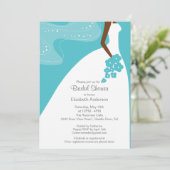 Graceful African American Bride Vrijgezellenfeest Kaart (Staand voorkant)