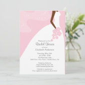 Graceful African American Bride Vrijgezellenfeest Kaart (Staand voorkant)