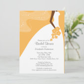 Graceful African American Bride Vrijgezellenfeest Kaart (Staand voorkant)