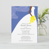 Graceful African American Bride Vrijgezellenfeest Kaart (Staand voorkant)