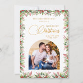 Graceful Arch Photo Elegant Calligraphy  Feestdagenkaart (Voorkant)