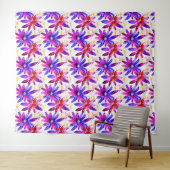 Graceful Art Nouveau Floral Waterverf Tapestry Wandkleed (In Situ (horizontaal))