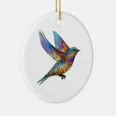 "Graceful Aviator" Meerkleurige Swift Bird Keramisch Ornament (Rechts)