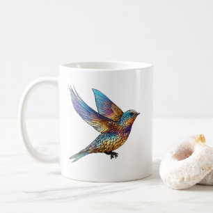 "Graceful Aviator" Meerkleurige Swift Bird Koffiemok