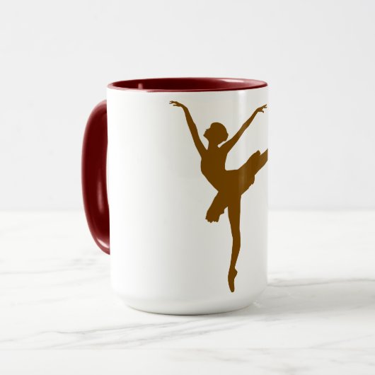 Graceful Ballerina Coffee Mok (Voorkant links)