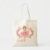 Graceful Ballerina Red-Head Tote Bag (Voorkant)