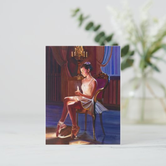 Graceful Ballet Dancer beroemd gemaakt door Candle Briefkaart (Staand voorkant)