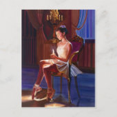 Graceful Ballet Dancer beroemd gemaakt door Candle Briefkaart (Voorkant)