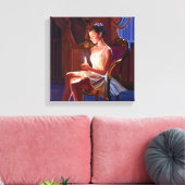 Graceful Ballet Dancer beroemd gemaakt door Candle Canvas Afdruk (Insitu (Woonkamer))