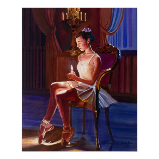 Graceful Ballet Dancer beroemd gemaakt door Candle Perfect Poster (Voorkant)