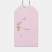 Graceful Berries and Winter Foliage Kerstmis Cadeaulabel (Achterkant)