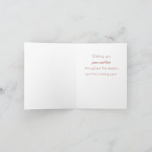 Graceful Bird op een Branch Roze Kerstmis Feestdagen Kaart (Binnen)