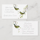 Graceful Birds on Berry Branches Visitekaartje (Voorkant / Achterkant)