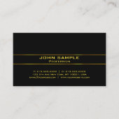 Graceful Black and Gold Lights Modern Glam Plain Visitekaartje (Voorkant)