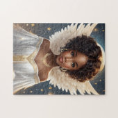 Graceful Black Angel met Halo Legpuzzel (Horizontaal)