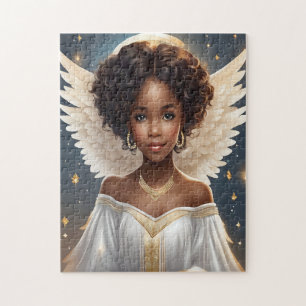 Graceful Black Angel met Halo Legpuzzel