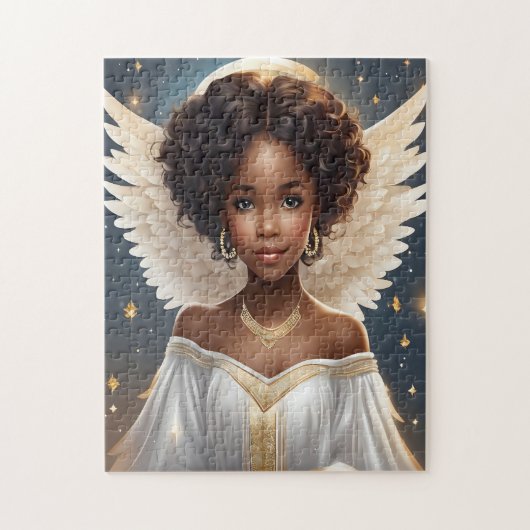Graceful Black Angel met Halo Legpuzzel (Verticaal)