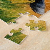 Graceful Black Horse Galloping in een levendig vel Legpuzzel (Zijkant)