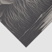 Graceful Black Swan in Ornithologie Decoupage Stij Tissuepapier (Detail)