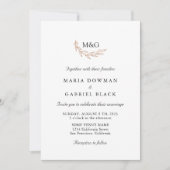 Graceful bladeren. Typografie is een simpele bruil Kaart (Voorkant)