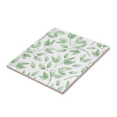Graceful Bleek Green Leaves Seamless Ceramic Tile Tegeltje (Zijkant)