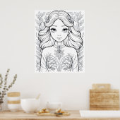 Graceful Bloom: een symbool van natuurlijke elegan Poster (Keuken)