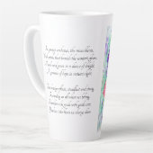 Graceful Blooms – Iris Flowers Moederdag Gedicht Latte Mok (Linkerhoek)