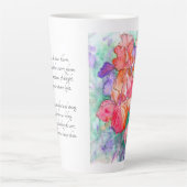 Graceful Blooms – Iris Flowers Moederdag Gedicht Latte Mok (Voorkant)