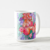 Graceful Blooms – Iris Flowers Moederdag Koffiemok (Voorkant rechts)