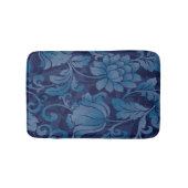 Graceful Blue Floral Bath Mat (Voorkant)