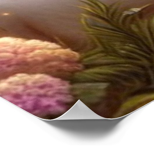 Graceful Blue Pastoral Gopala Krishna Art Design Poster (Hoek)