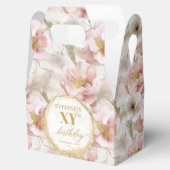 Graceful blush roze gouden boho waterverf verjaard bedankdoosjes (Geopend)