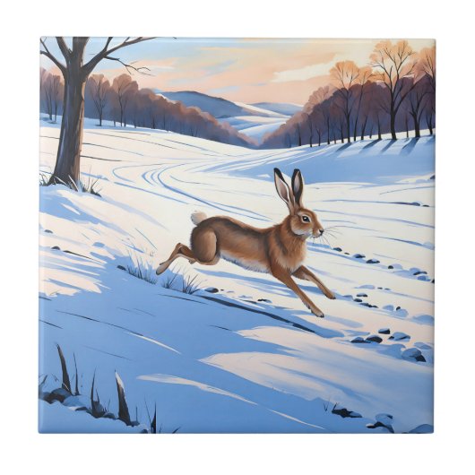 Graceful Bounds of Hare : Vol van de winter vreugd Tegeltje (Voorkant)