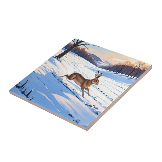 Graceful Bounds of Hare : Vol van de winter vreugd Tegeltje (Zijkant)