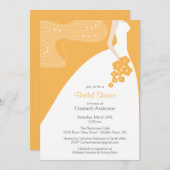 Graceful Bride Bridal Shower Invitation Beeswax Kaart (Voorkant / Achterkant)
