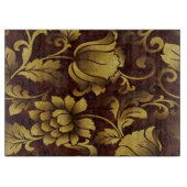 Graceful Brown Floral Cutting Board Snijplank (Voorkant)