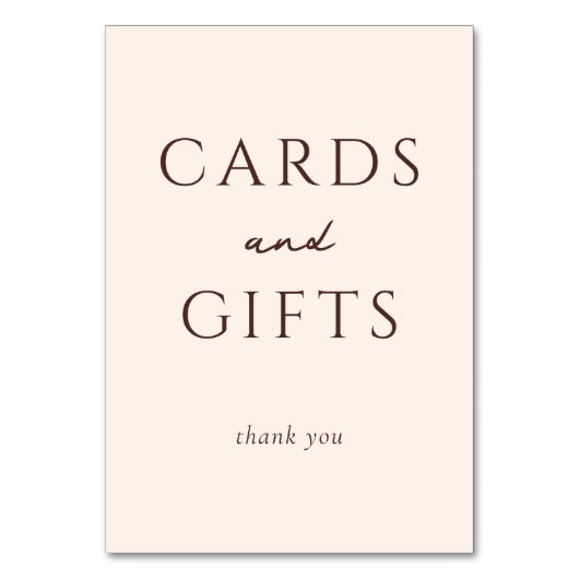 Graceful Brown Typography Thank You Kaart (Voorkant)