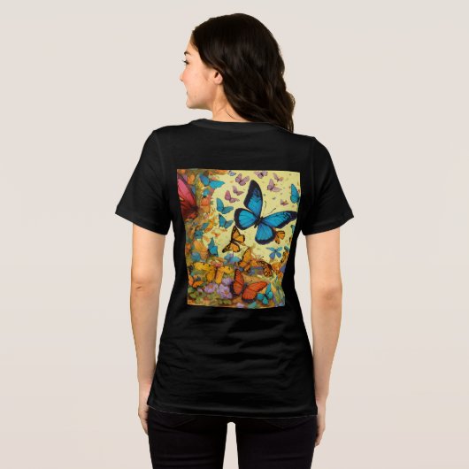 Graceful Butterfly Design Shirt (Achterkant volledig)