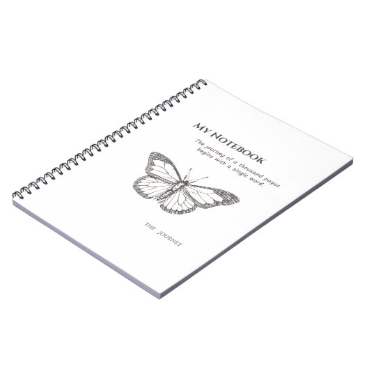 Graceful Butterfly Notebook for Daily Inspiration Notitieboek (Linkerzijde)