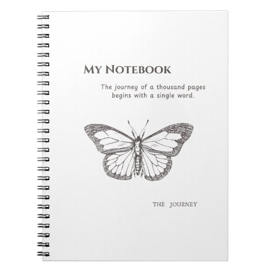 Graceful Butterfly Notebook for Daily Inspiration Notitieboek (Voorkant)