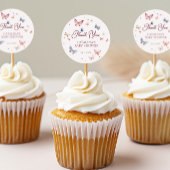 Graceful Butterfly Pastel Bedankt Ronde Sticker