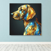 Graceful Canine Elegance - AI Canvas Afdruk (Insitu (Houten vloer))