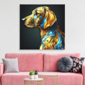 Graceful Canine Elegance - AI Canvas Afdruk (Insitu (Woonkamer))