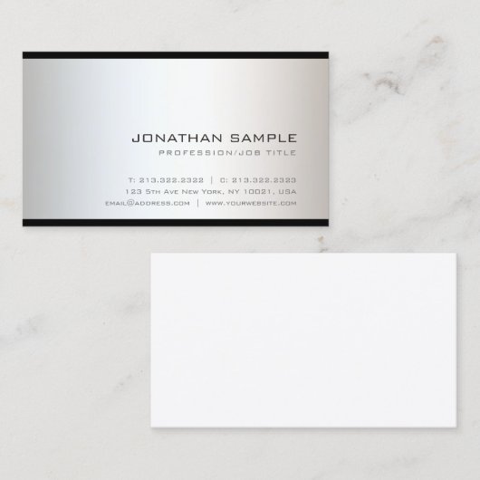 Graceful Clean Professional, uniek, modern Visitekaartje (Voorkant / Achterkant)
