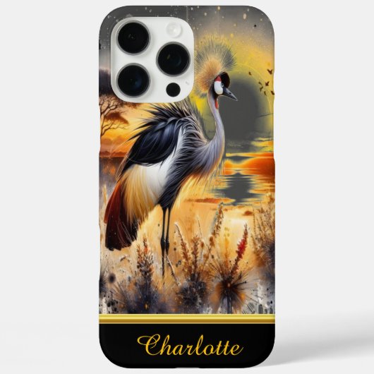 Graceful Crane bij zonsondergang Case-Mate iPhone Case (Achterkant)