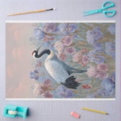 Graceful Crane Field of Blooming Irissen Decoupage Tissuepapier (Craft)