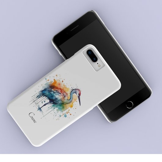 Graceful Crane: Waterverf Art, op maat Case-Mate iPhone Case